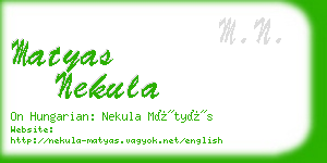 matyas nekula business card